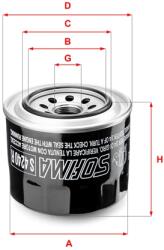 SOFIMA Filtru ulei SOFIMA S 4240 R (S 4240 R) - fixbox