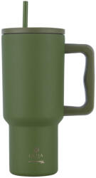 Estia Home Art Straw Tumbler XL Save the Aegean Reciclabil Pahar cu mâner Termos Oțel inoxidabil Fără BPA 900ml Forest Spirit cu Pai și Mâner 01-32104 (01-32104)