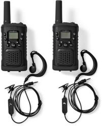 Nedis WLTK0610BK Walkie-Talkie készlet, 2 kézibeszélő 6 km-ig, 8 csatorna, 38 alcsatorna, 61 DCS kód, PTT/ VOX, LED lámp (WLTK0610BK) - digitalgo