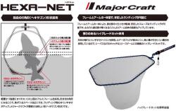 Major Craft HEXA NET MERITŐFEJ L 67x58cm Red (MCHN-1L/RD)