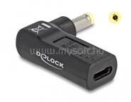 Delock Laptop töltőkábel adapter USB Type-C anya - HP 4, 8 x 1, 7 mm apa 90 fokban hajlított (DL60006) (DL60006)