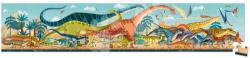 Janod Puzzle în valiză Dinozauri Dino Panoramic Puzzle Janod panoramic 100 piese de la 6 ani (J05831) Puzzle