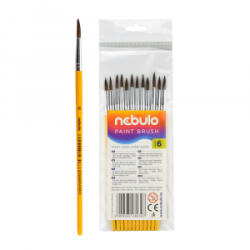 Nebulo Ecset 6-os festett nyéllel 12 db/csomag, (HE-1-6-F)