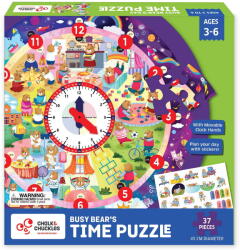Chalk and Chuckles Puzzle Chalk and Chuckles Ursuletul Invata Ceasul 3+Ani (CCPPL092A)