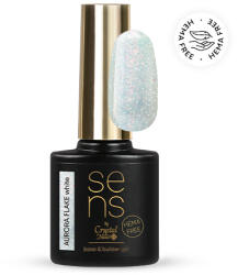 Crystalnails SENS AURORA FLAKE HEMA Free base&builder gel - White 10 ml