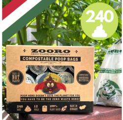 Biozoo Zooro Poophero lebomló és komposztálható kakizacskó, 240 db