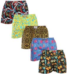 Styx 5PACK férfi bő szárú boxeralsók Styx art klasszikus gumipánt többszínű (5A1167288) XL - pepita