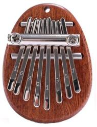 Hangszer, Mini Kalimba, 8 hangjegy, 7 x 5 cm, tömör fa a testhez és rozsdamentes acél a billentyűkhöz (4560)