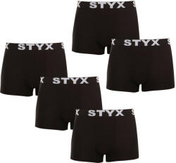 Styx 5PACK Férfi boxeralsó Styx sportos gumipánt fekete (5G960) XL