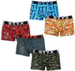 Styx 5PACK férfi boxeralsó Styx art sportos gumipánt többszínben (5G1269124) XL - pepita