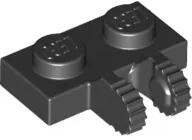 LEGO® 60471c11 - LEGO fekete lap zsanér 1 x 2 méretű, 2 csatlakozóval (60471c11)