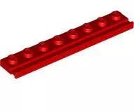 LEGO® 4510c5 - LEGO piros lap 1 x 8 méretű, hosszanti sínnel (4510c5)