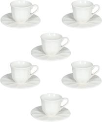 Tognana QUEEN kávéscsésze és csészealj szett, 110 ml, 6 darab, fehér (QU685010000)