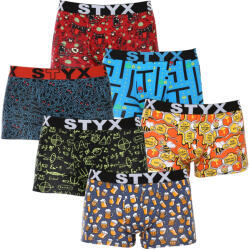 6PACK férfi boxeralsó Styx art sportos gumipánt többszínben (6G12697124) M (34637158)