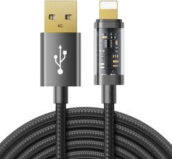 JOYROOM iPhone USB - Lightning kábel töltéshez és adatátvitelhez 2.4A 20W 2m fekete (KXG0033845)