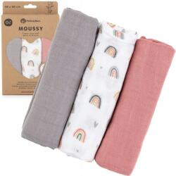 Petite&Mars Moussy muszlin pelenka 3db Rose Rainbows (8596202005889)