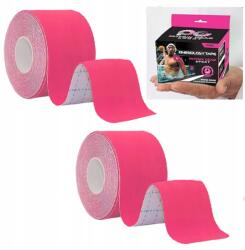 3NS TEX Rózsaszín Kineziológiai Szalag Tapaszok Kinesiotaping 2 db 5 méter x 5 cm (TEJPY Kinesio Pink)