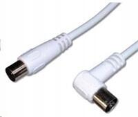 PremiumCord Tv antennakábel 10 m, 90°-os csatlakozó (koaxiális, M/f, 7 (ktmf10U)