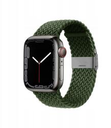 Crong Wave Band - Fonott szíj Apple Watch 44/45/46/49 mm készülékhez (zöld) (5904310700344)