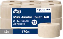 Tork Toalettpapír fehér cellulóz Puha Jumbo 2 rétegű 12 db Tork 120377 (120377)