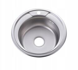 Mosogatótálca Kerek 49 cm Acél Mikro Dekor szifonnal (490DMICRO)