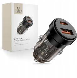 Tech-Protect CC03 2-PORTOS Autós Töltő PD30W/QC3.0 Fekete (Do samochodu / Do telefonu 5906302361649)