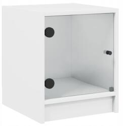 vidaXL Éjjeliszekrény üvegajtóval, fehér, 35x37x (836343)