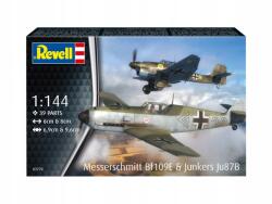 Revell Repülőgép ragasztható modellek Me BF109E & Junkers JU87B 1/144