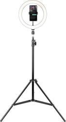 Havit ST7012 Pro Körlámpa telefontartóval és LED világítással Vlogger készlet - Fekete (ST7012 PRO) (ST7012 PRO)
