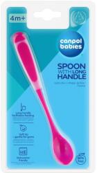 Canpol babies Canpol babies, lingura moale cu maner lung, roz, 4 luni+ Set pentru masa bebelusi