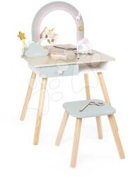 Janod Fa pipere asztal Egyszarvú Dressing Table Unicorn Janod székkel J06464 (J06464)