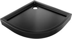 Mexen Flow+ полукръгъл поддушов съд 80 x 80 см, черен мат - 46Q708080H (46Q708080H)