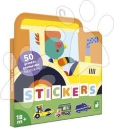 Janod Nagy matricák Közlekedési eszközök Fun Vehicles Big Stickers Janod 50 drb 18 hó-tól J09191 (J09191)