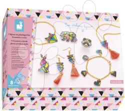 Janod Ékszerkészítő készlet Geometrix Shrink Plastic Jewels Atelier Janod 7 drb ékszer készítésére 8 évtől J07996 (J07996)