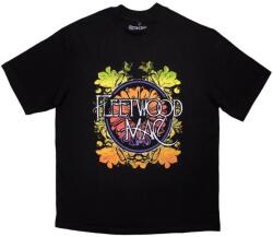 Fleetwood Mac Ing Circle Floral Logo Oversized Unisex Black XL (FMOSTS28MB04)