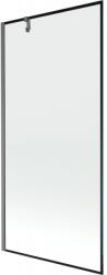 Mexen Next еднокрилен параван за вана 90 x 150 см, черна рамка, четкано gun gray - 895-090-000-00-70-66 (895-090-000-00-70-66)