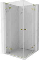 Mexen Lunar L Duo душ кабина с врати 95 x 95 cm, прозрачна, златна - 834L-095L-095P-50-00 (834L-095L-095P-50-00)