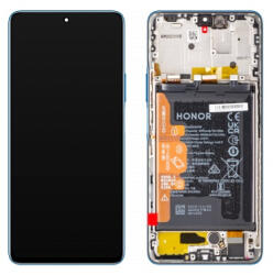 Huawei Honor Magic4 Lite, Honor X9 (4G és 5G 2022) Előlap Keret+LCD Kijelző+Érintőpanel+Akkumulátor, Óceánkék (0235ABST, 0235ACGC) Service Pack