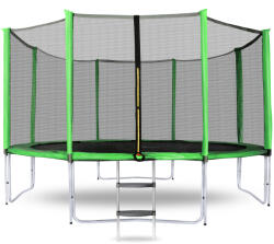 AGA Trambulin külső védőhálóval 366 cm + létra AGA SPORT PRO MRP1012LG - világos zöld (K14737-CO)