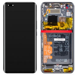 Huawei Honor Magic5 Pro Előlap Keret+LCD Kijelző+Érintőpanel+Akkumulátor, Zöld (0235AFDK) Service Pack
