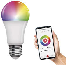 EMOS GoSmart LED lámpa E27 (14W/200°) A65, körte - FullColor (RGB+CCT) dimmelhető (ZQW516R)