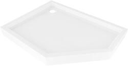 Mexen Flow+ ötszögletű bal oldali zuhanytálca 100 x 90 cm, fényes fehér - 46P109010LH (46P109010LH)