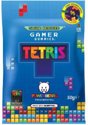 PowerBears Tetris Gamer Gummies tetris formájú csökkentett cukortartalmú gumicukor 50g