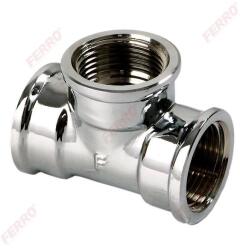 Ferro T idom krómozott 1/2" sárgaréz (T02C)