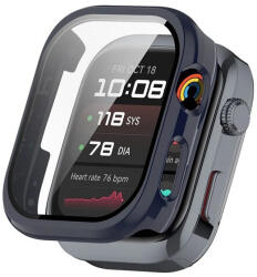 Huawei Watch D2, Műanyag védőkeret, kijelzővédő üveggel, közepesen ütésálló, szíj nélkül, sötétkék