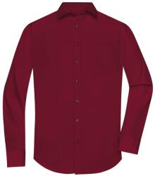 James & Nicholson (Daiber) Férfi hosszú ujjú ing JN678 - Borvörös | 2XL (1-JN678-1760130)