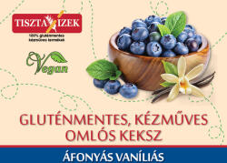 Tiszta Ízek Áfonyás vaníliás omlós keksz 180g Tiszta Ízek gluténmentes, kézműves