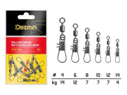 Delphin Egymásba záródó forgókapocs / 10 db-#6/12kg (101003570) - epeca