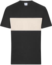 James & Nicholson (Daiber) Kontrasztcsíkos póló 8049 - Fekete / homokkő | 3XL (1-8049-1782974129)