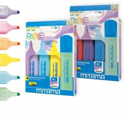  Set 4 textmarkere Mitama, culori pastel (MI062870)